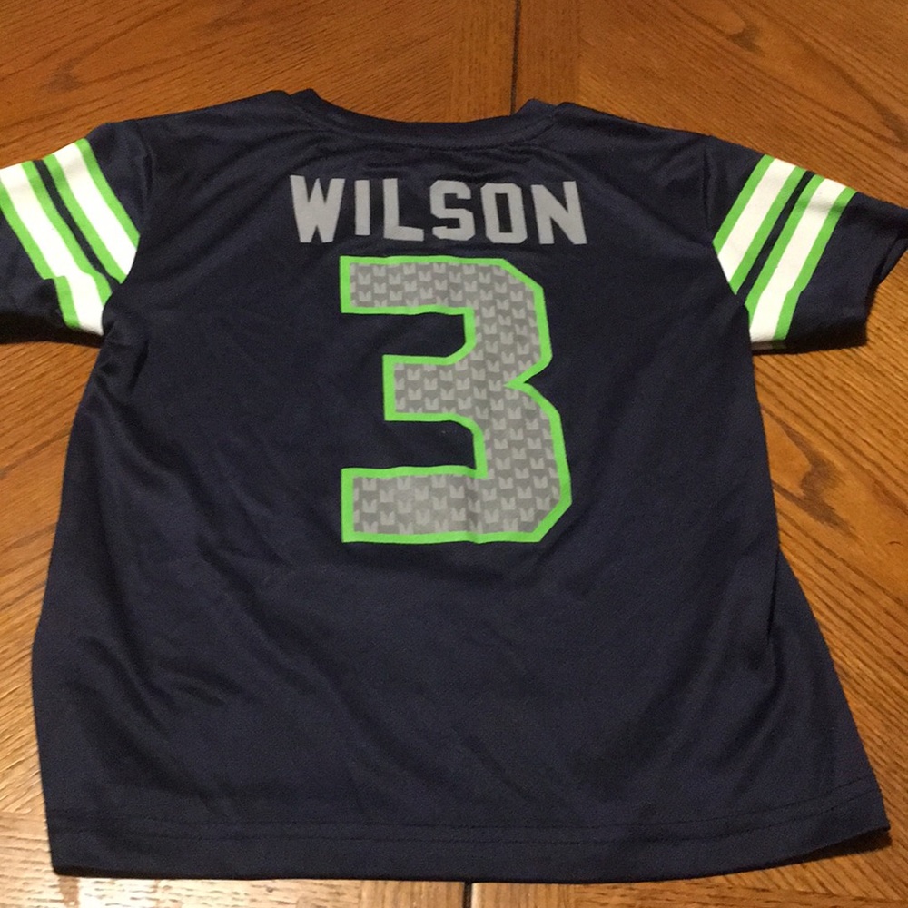 Seattle Seahawks Russel Wilson #3 NFL Jersey Size Medium 5/6 Unisex Like NEW